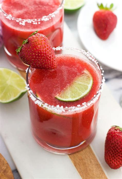 This Fresh Strawberry Ginger Margarita Recipe Is A Real Treat Made In