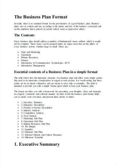 Business Plan Guidelines 10 Examples Format Sample Examples