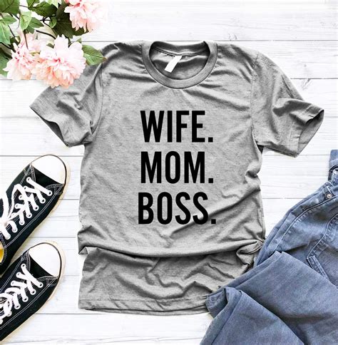 Wife Mom Boss T Shirt Wife Life Mom Life Boss Life T Shirt