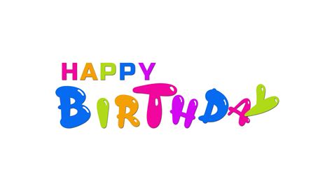 Happy Birthday Animation With Smooth Motion And Colorful Text Ideal