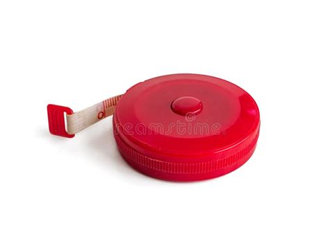 Red Plastic Tape Measure With Button For Precise Length Measurement