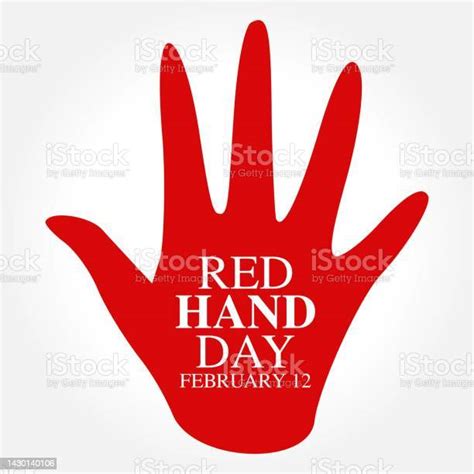 Red Hand Day Vector Illustration Suitable For Greeting Card Poster And