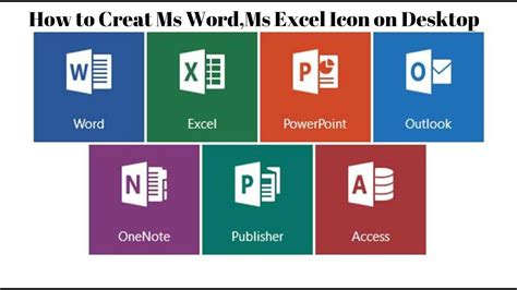 How To Create Ms Word Icon On Desktopms Iconms Office Icon On Desktop