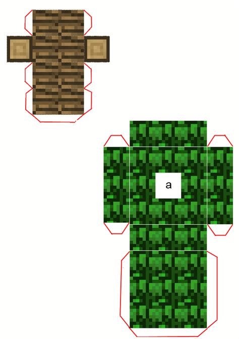 Minecraft Papercraft Tree