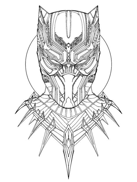 They can learn to make his printable coloring pages of black panther by following the instructions below. Black Panther Superhero Coloring Pages | Black panther ...