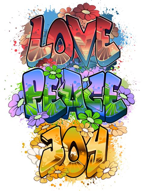 Love Peace Joy In Graffiti Art 4684693 Vector Art At Vecteezy