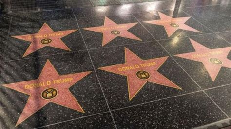 À Hollywood Un Artiste Pro Trump Recouvre Plusieurs étoiles Du Walk Of Fame Avec Celle Du Président