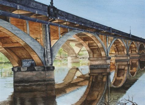 Bridge Series By Sharon Mckelvie Watercolor Illustration Art