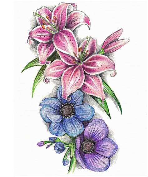 Desenhos De Flores De 120 Modelos Tatuagens Ideias Flower Drawing