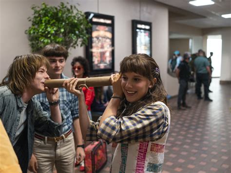 Stranger Things Behind The Scenes Charlie Heaton Noah Schnapp And Millie Bobby Brown