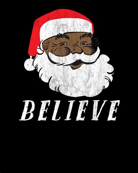 Christmas African American Black Santa Claus Digital Art By Xuan Tien Luong