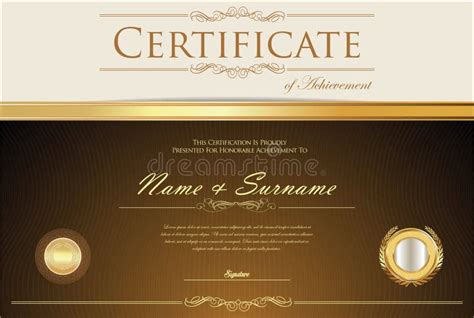 Mandala Bordered Certificate Of Appreciation Template Stock Vector