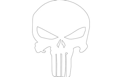 The Punisher Skull Silhouette Dxf File Free Download Vectors File