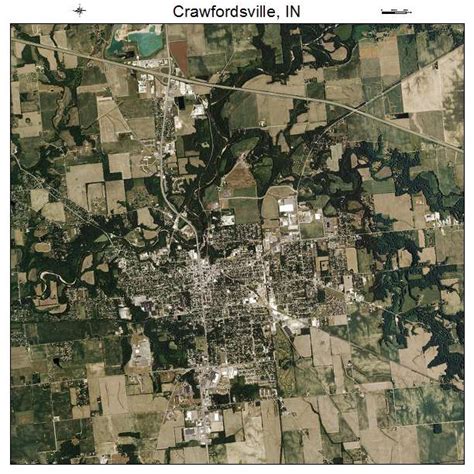Aerial Photography Map Of Crawfordsville In Indiana