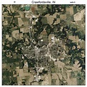 Aerial Photography Map of Crawfordsville, IN Indiana