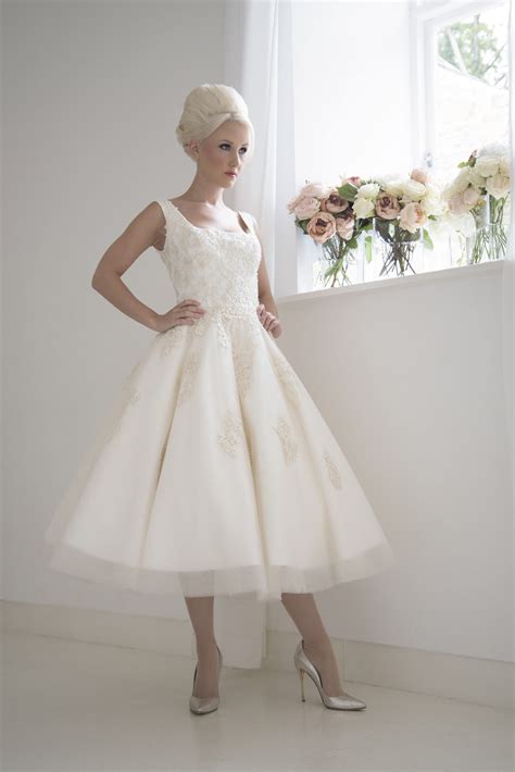 Cool Vintage Ballerina Length Vintage Wedding Dress