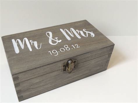 Personalised Mr And Mrs Wooden Box Wooden Wedding Box Memory Box With