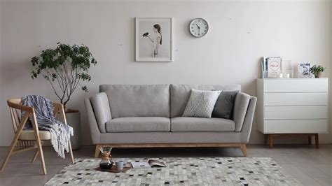 Nordic Modern Living Room 3 Seater Fabric Sofa Buy