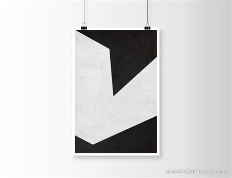 Black And White Minimalist Abstract Contemporary Wall Art Etsy Sweden
