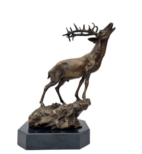 Huge Stag Save Deer Bronze Marble Catawiki