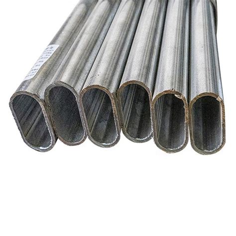 S235 S355 Flat Oval Steel Tube Elliptical Galvanized Steel Pipes