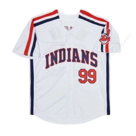 Major League Ricky Wild Thing Vaughn Indians Jersey Movie Sewn Custom S 4xl Ebay