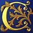 Water Gilded Illuminated Letter Hand Carved In Lime  Woodcarvers And