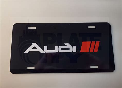 Audi Sport Metal Plate Novelty Vanity Black Plate Style 2 Etsy