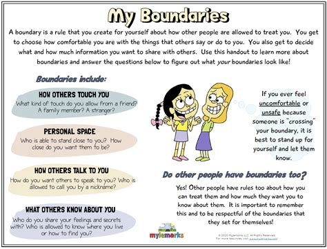 Boundaries Worksheet Worksheets Library