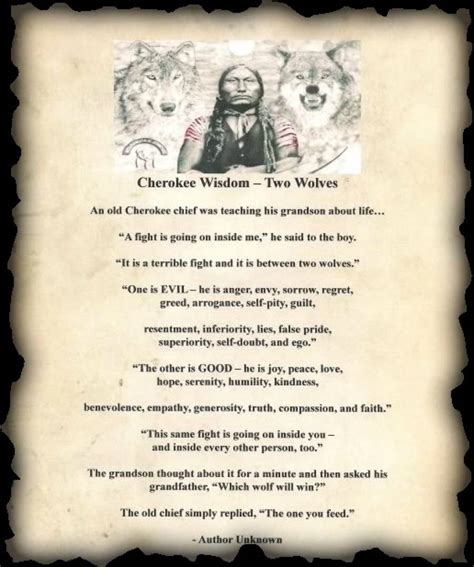 Cherokee Wisdom Two Wolves — Womens Federation For World Peace Usa