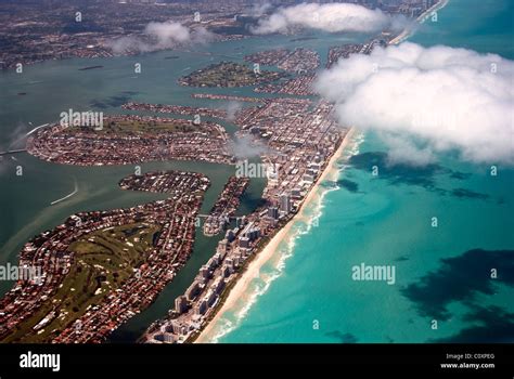 Aerial View Of Miami In Florida Stock Photo Alamy