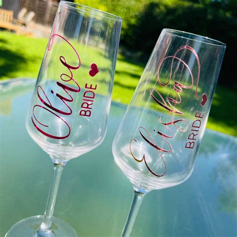 Personalised Bride Champagne Glass