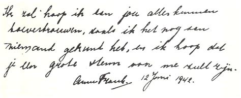 Anne Franks Handwriting