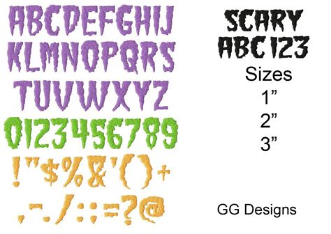 Scary Font Monogram Fonts Scary Font Halloween Monogram