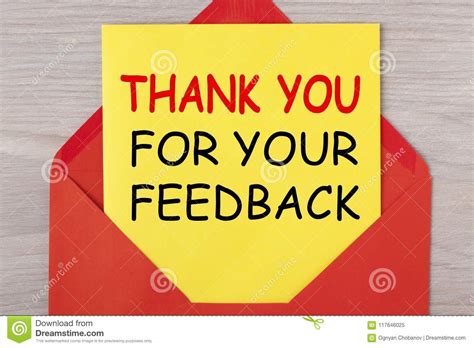 Here's an example positive feedback thank you email to try. Thank You For Your Feedback Stock Image - Image of ...