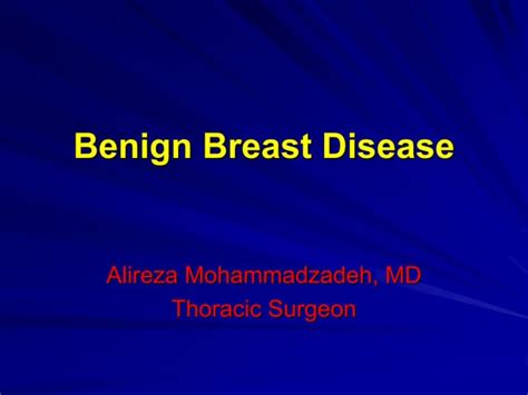 Benign Breast Disease Ppt