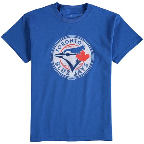 Youth Toronto Royal Blue Jays Blue Distressed Logo T Shirt