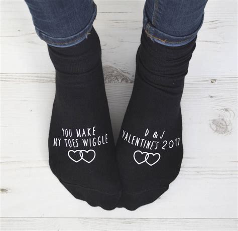 You Make My Toes Wiggle Socks By Solesmith In 2022 Valentines Socks Personalized Socks Socks