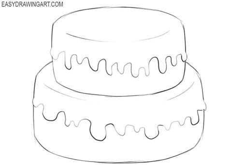 How To Draw A Cake Easy Cake Drawing Cake Sketch Cupcakes Art Drawing
