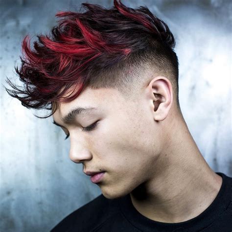 Black And Red Ombre Hair Men - Hair Style Lookbook for Trends & Tutorials