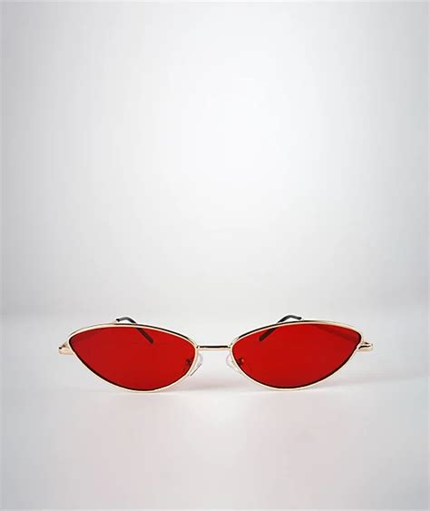 red cat eye sunglasses