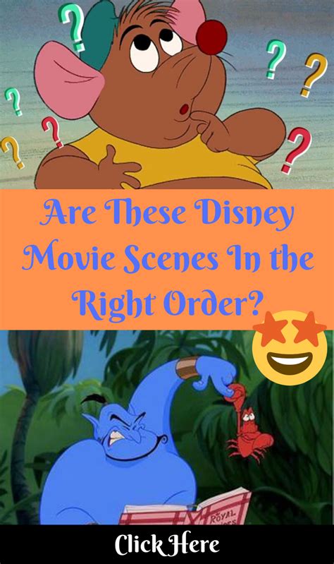 Are These Disney Movie Scenes In The Right Order