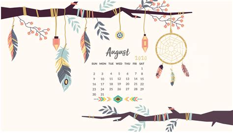 Free Download August 2020 Desktop Calendar Wallpaper Calendar Wallpaper