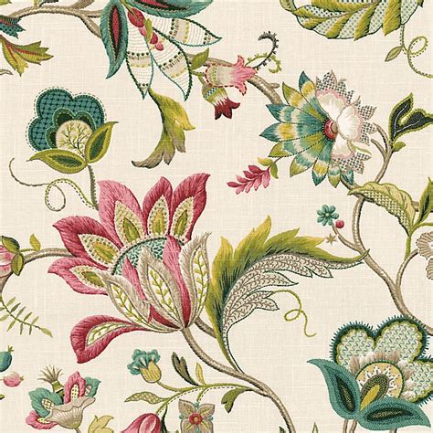 Fleur De Leaf Blossom In 2021 Floral Upholstery Fabric Floral