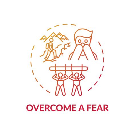 Overcome A Fear Concept Icon 2131184 Vector Art At Vecteezy