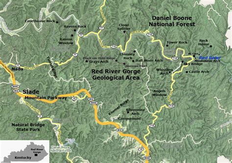 Daniel Boone National Forest Map Maping Resources