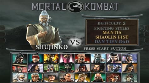 1098 Mortal Kombat Deception Ps2 Hidden Characters 1111 Shujinko