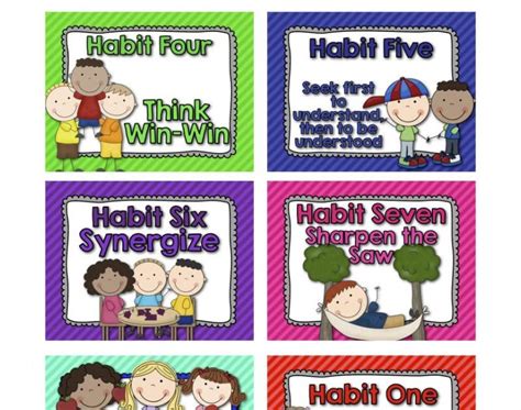 7 Habits For Kids Printables