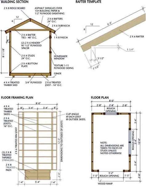 Shed Plans 8x12 Shed Blueprints Foundation And Flooring Now You Can