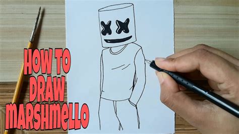 How To Draw Marshmallow Step By Step Easy Marshmallow DJ Drawing How To Draw For Beginners